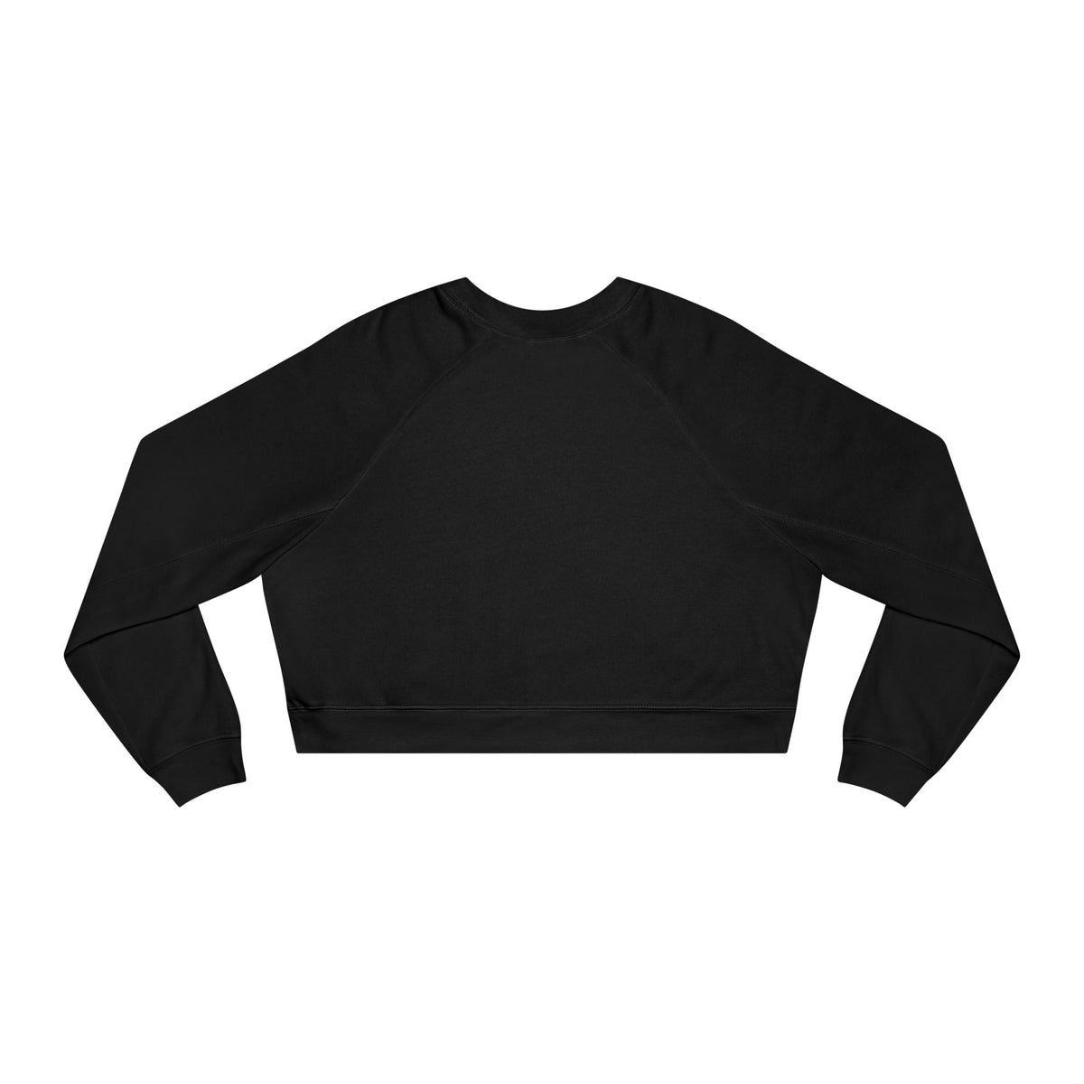 Cropped black sweatshirt, plain front