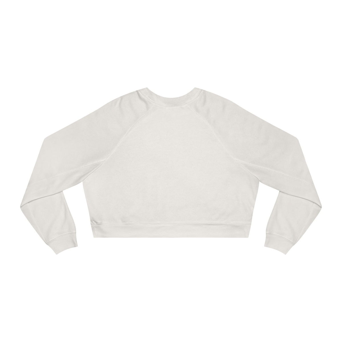 Cropped white sweatshirt, plain front