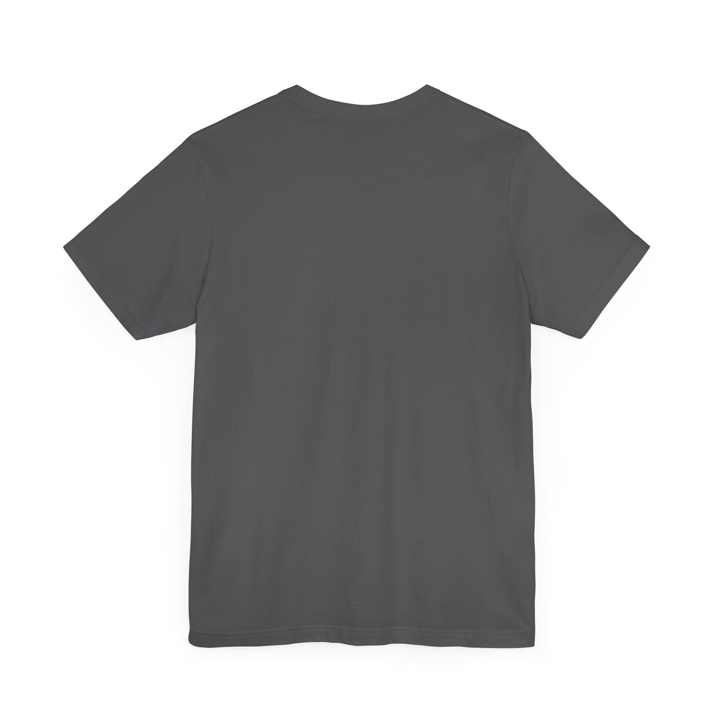 Asphalt gray unisex plain crewneck tee with short sleeves