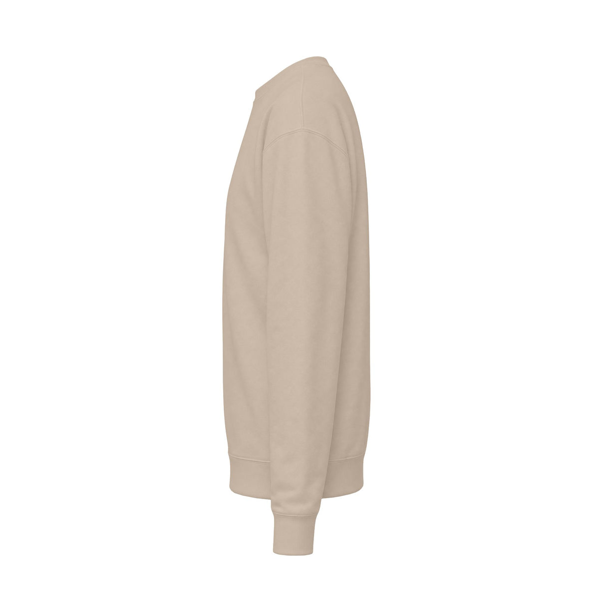 Sand crewneck sweatshirt side view