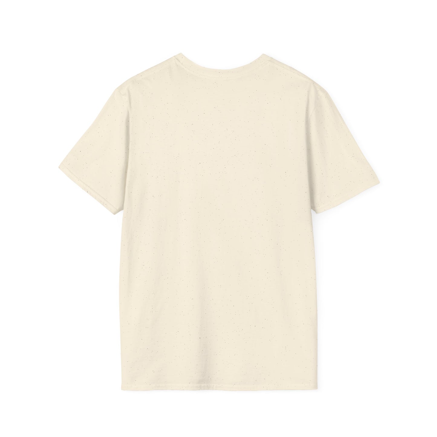 Natural/off-white crew-neck T-shirt, plain back with short sleeves.