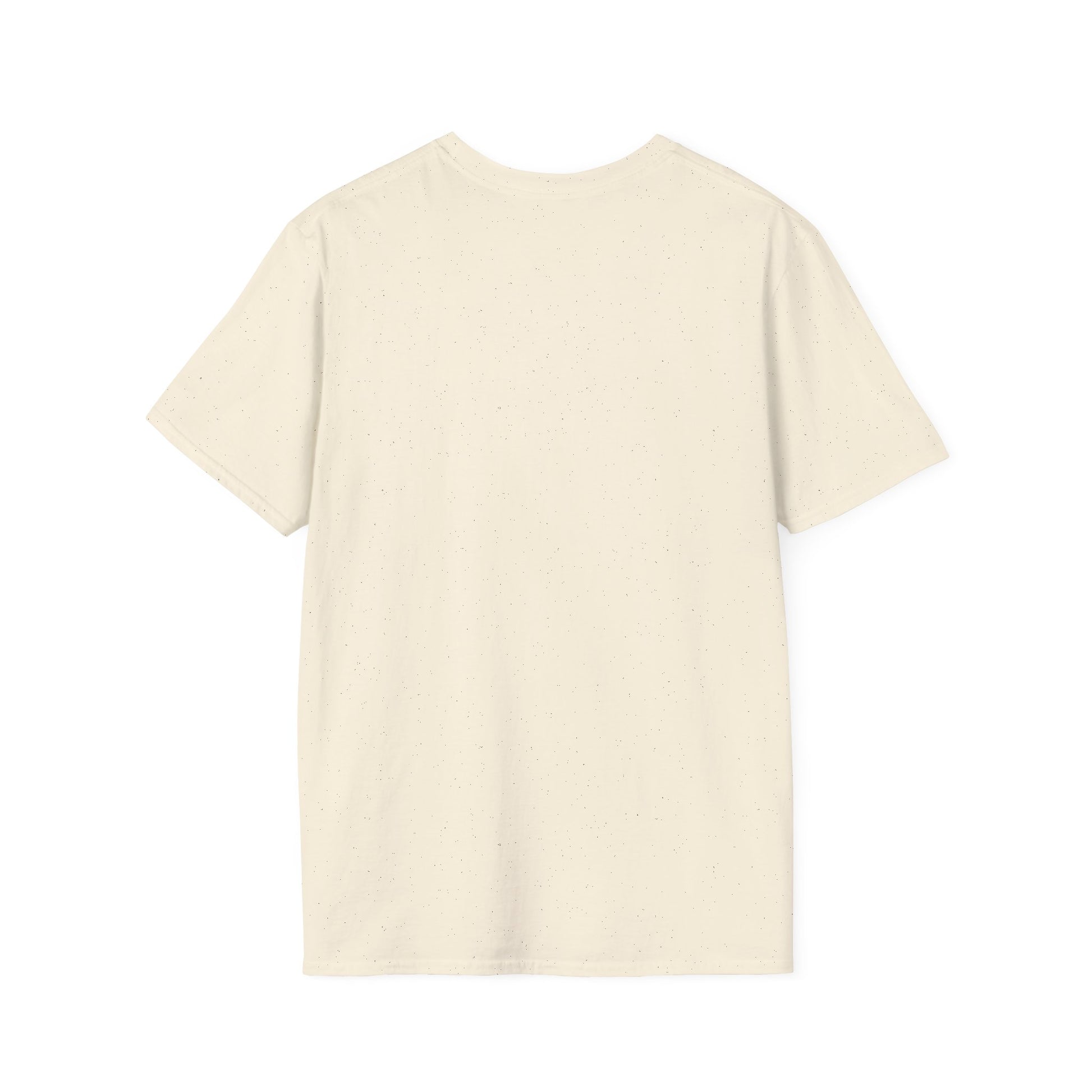 Natural/off-white crew-neck T-shirt, plain back with short sleeves.