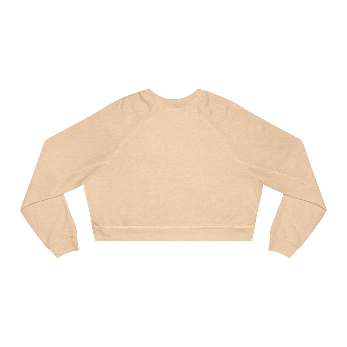 Cropped tan sweatshirt, plain front