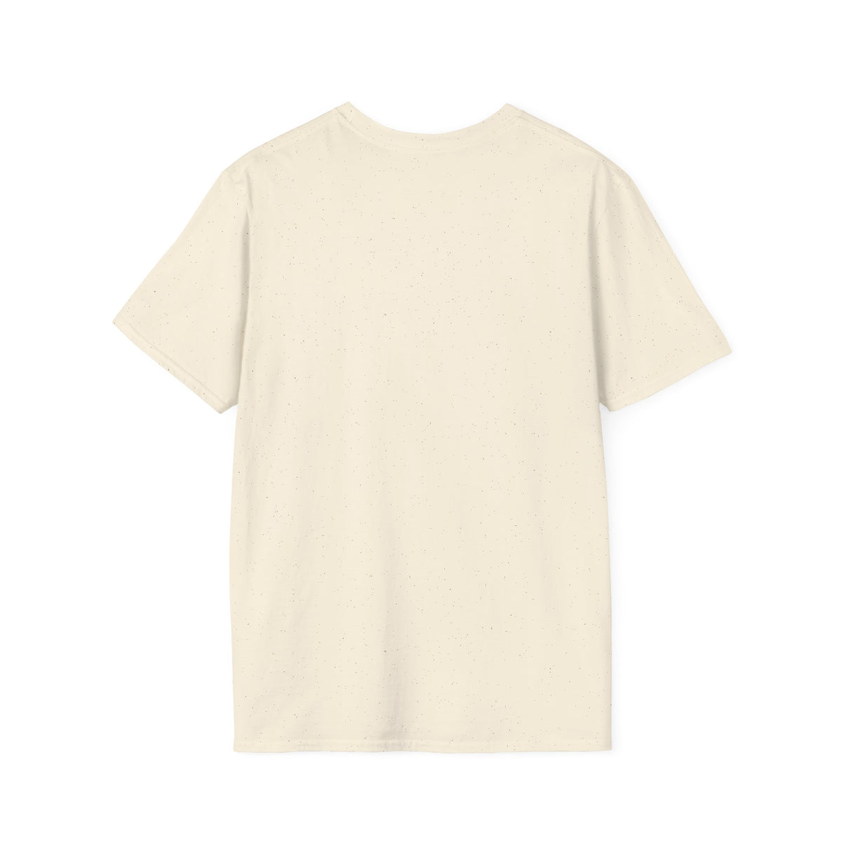 Natural crewneck T-shirt, plain back view