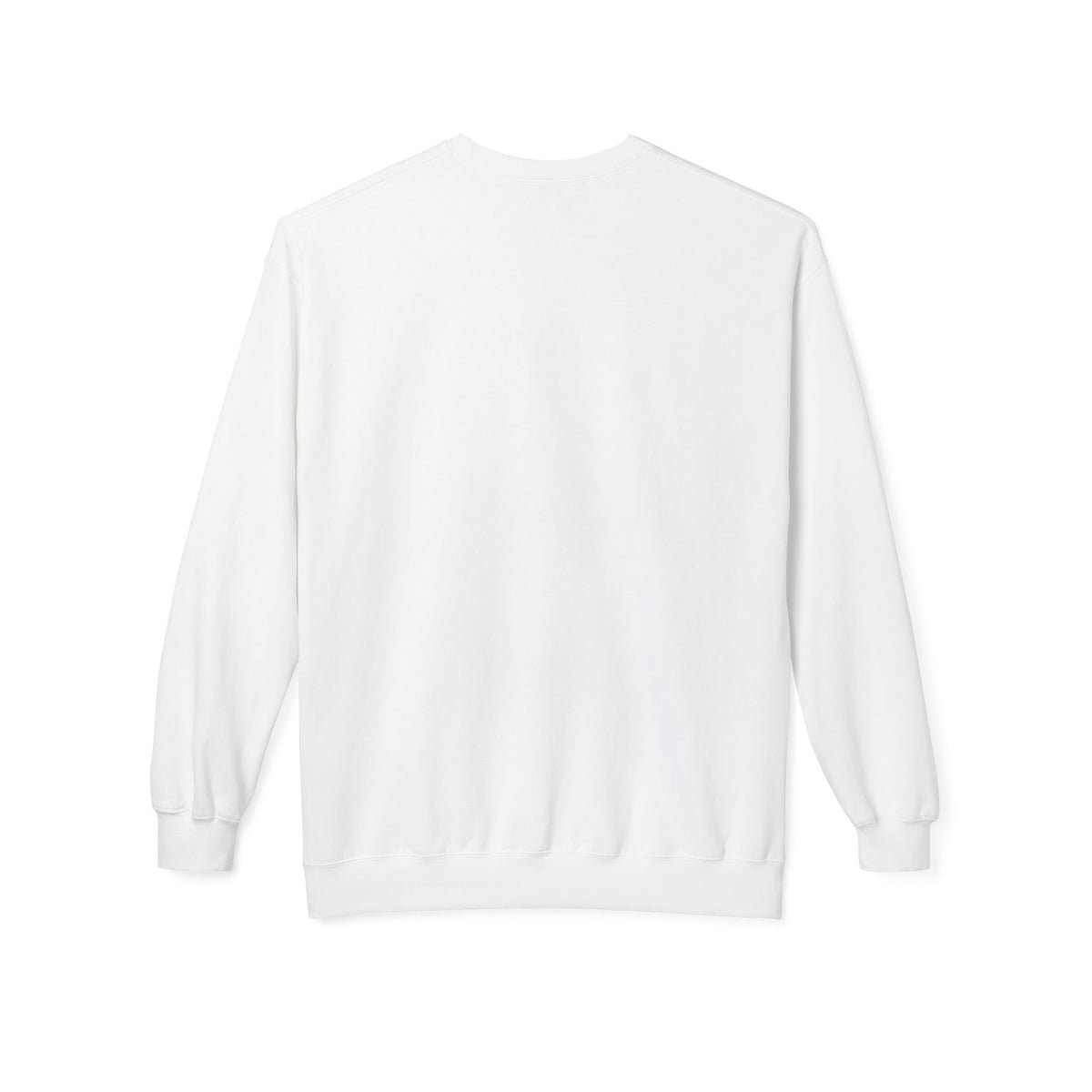 White crewneck sweatshirt with plain back