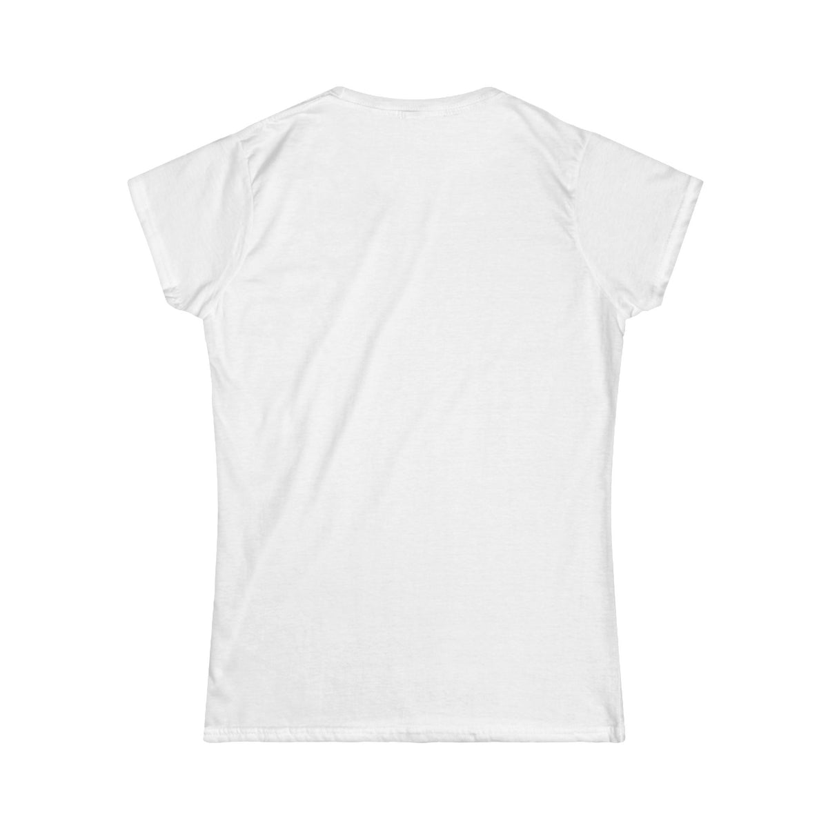 White short-sleeve crewneck tee, plain back
