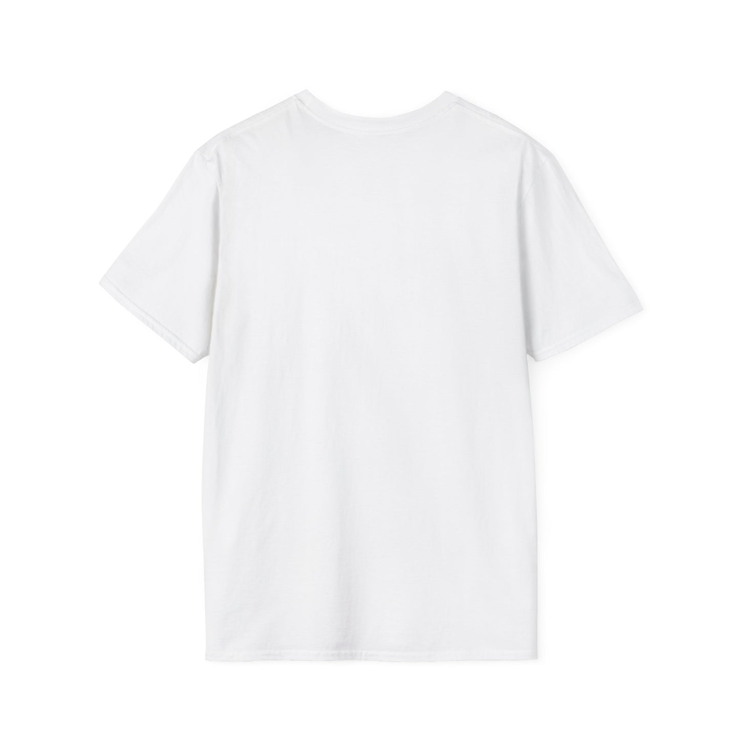 White kids T-shirt back view with round neck and short sleeves, no graphic